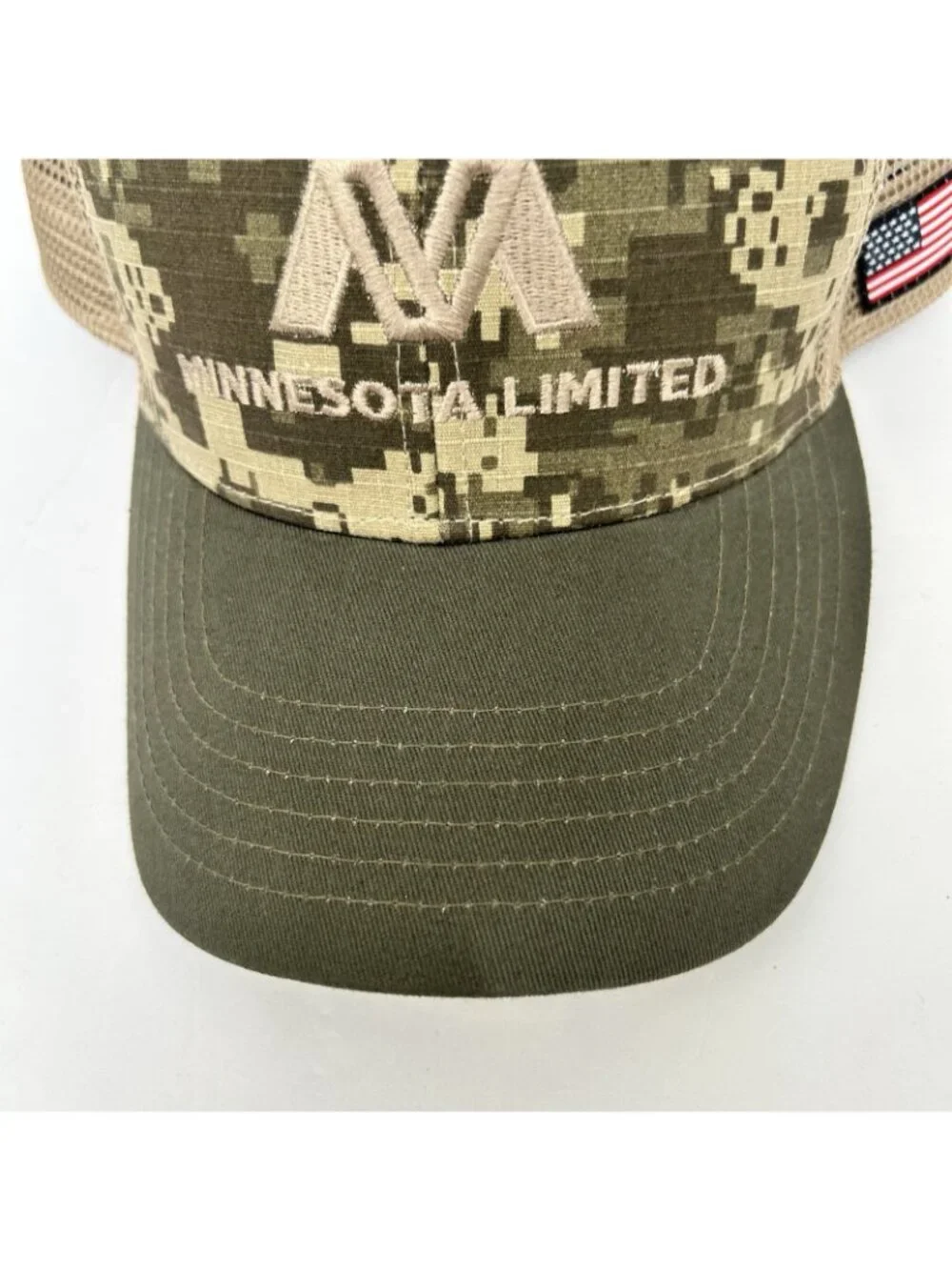 New Embroidered Camo Minnesota Limited Adjustable Military Green Trucker Hat Cap
